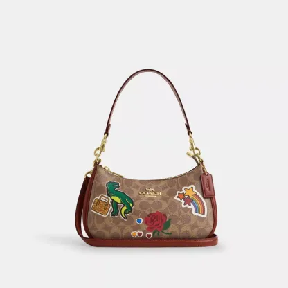Teri Shoulder Bag In Signature Canvas With Sticker Print