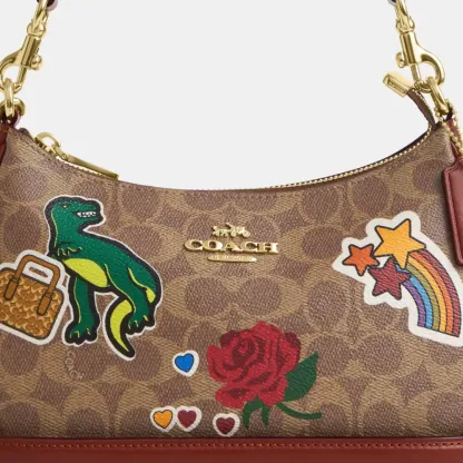 Teri Shoulder Bag In Signature Canvas With Sticker Print
