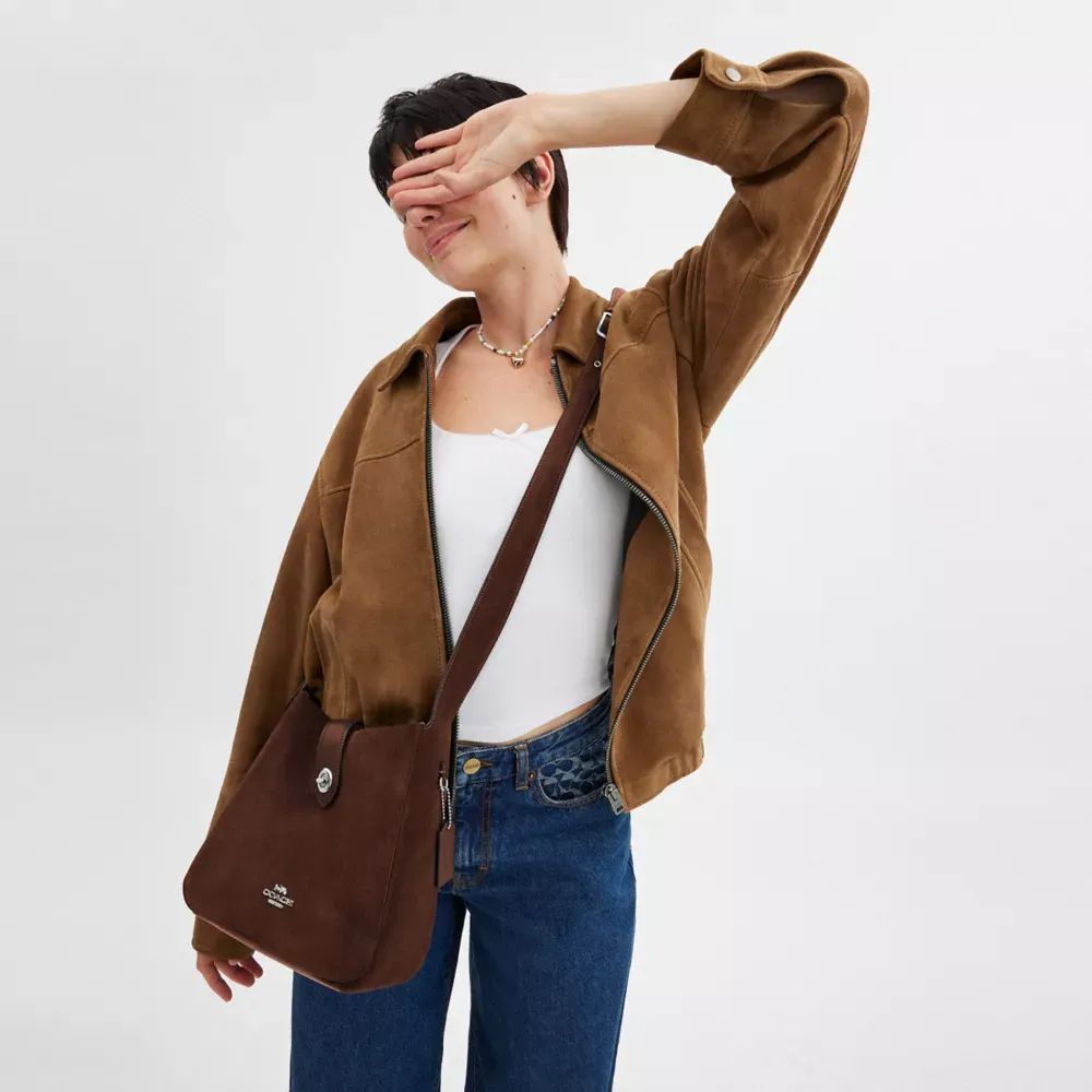 Hadley Convertible Crossbody Bag In Suede