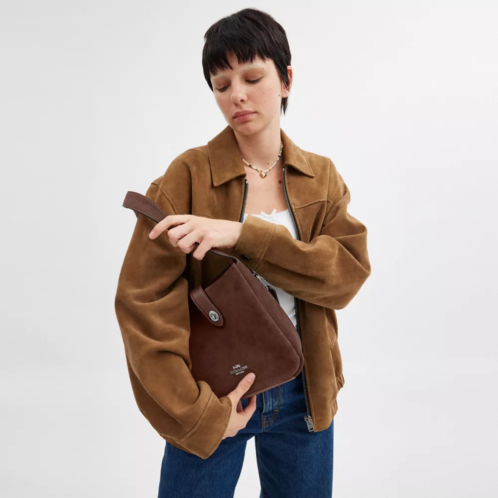 Hadley Convertible Crossbody Bag In Suede