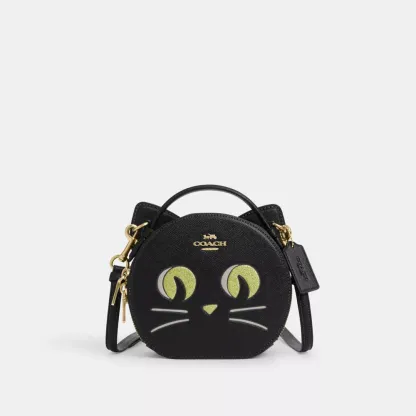 Canteen Crossbody Bag With Halloween Cat