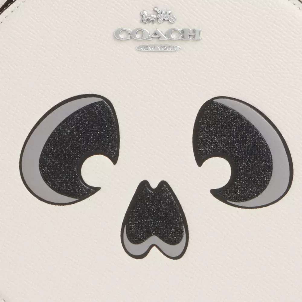 Canteen Crossbody Bag With Halloween Ghost Face Print
