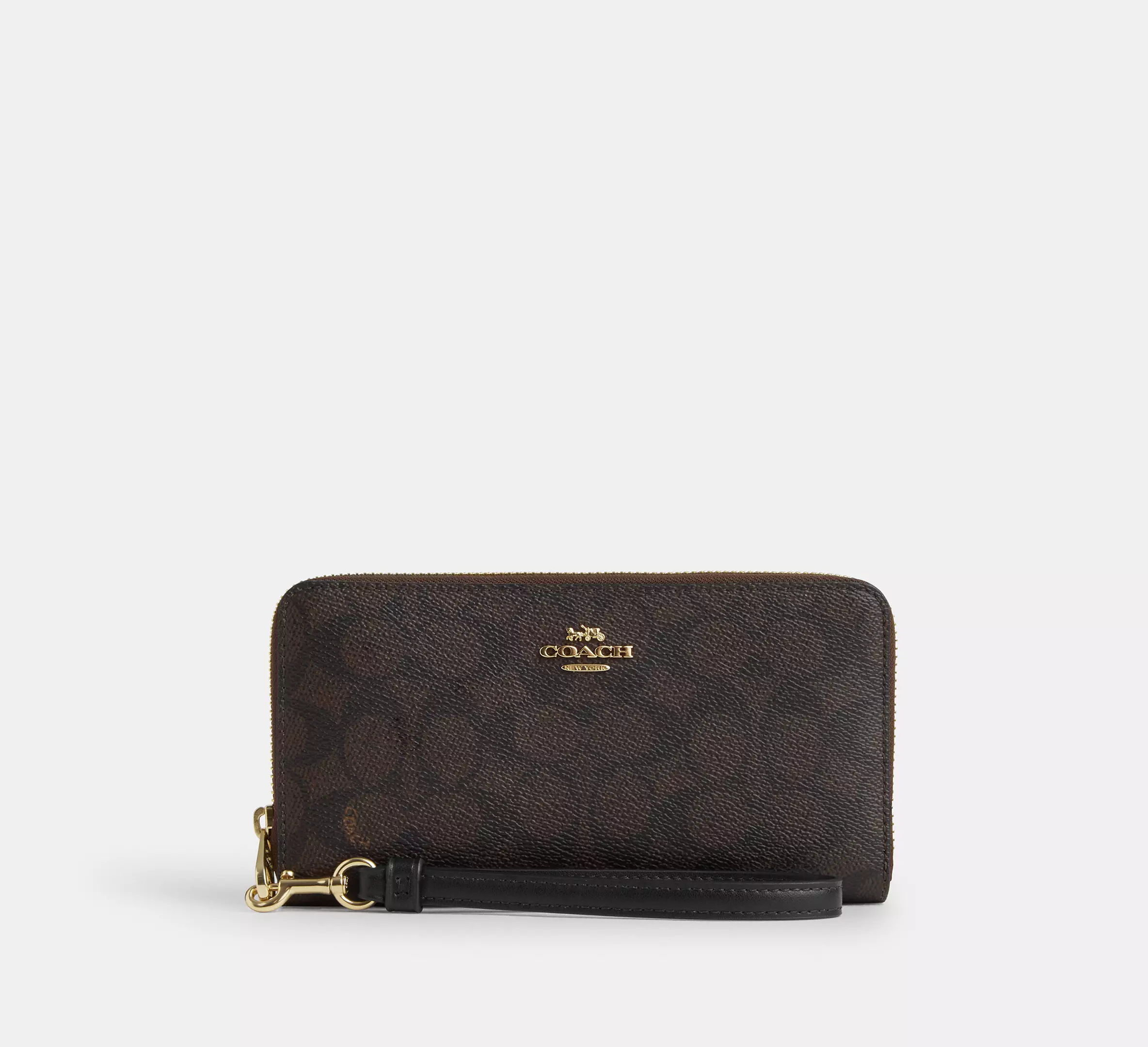 Long Zip Around Wallet In Signature Canvas