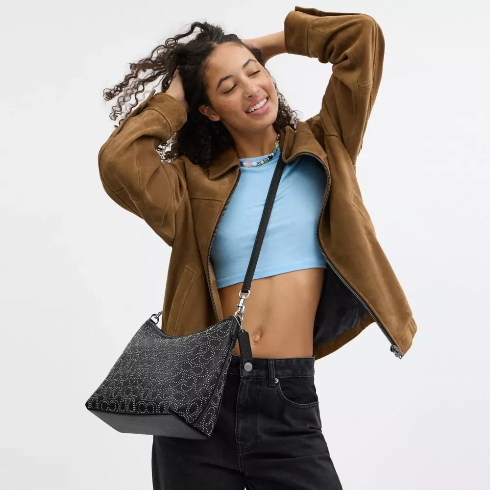 Laurel Shoulder Bag With Signature Rivets