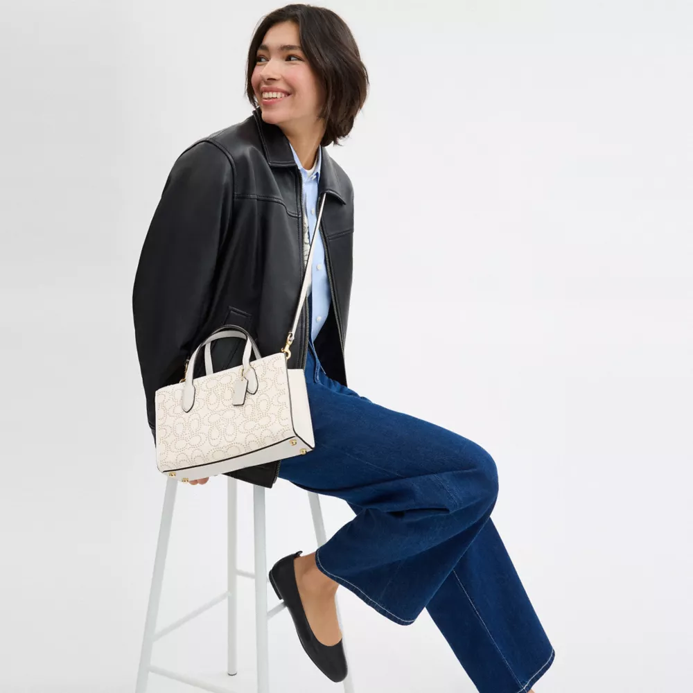 Nina Small Tote Bag With Signature Rivets