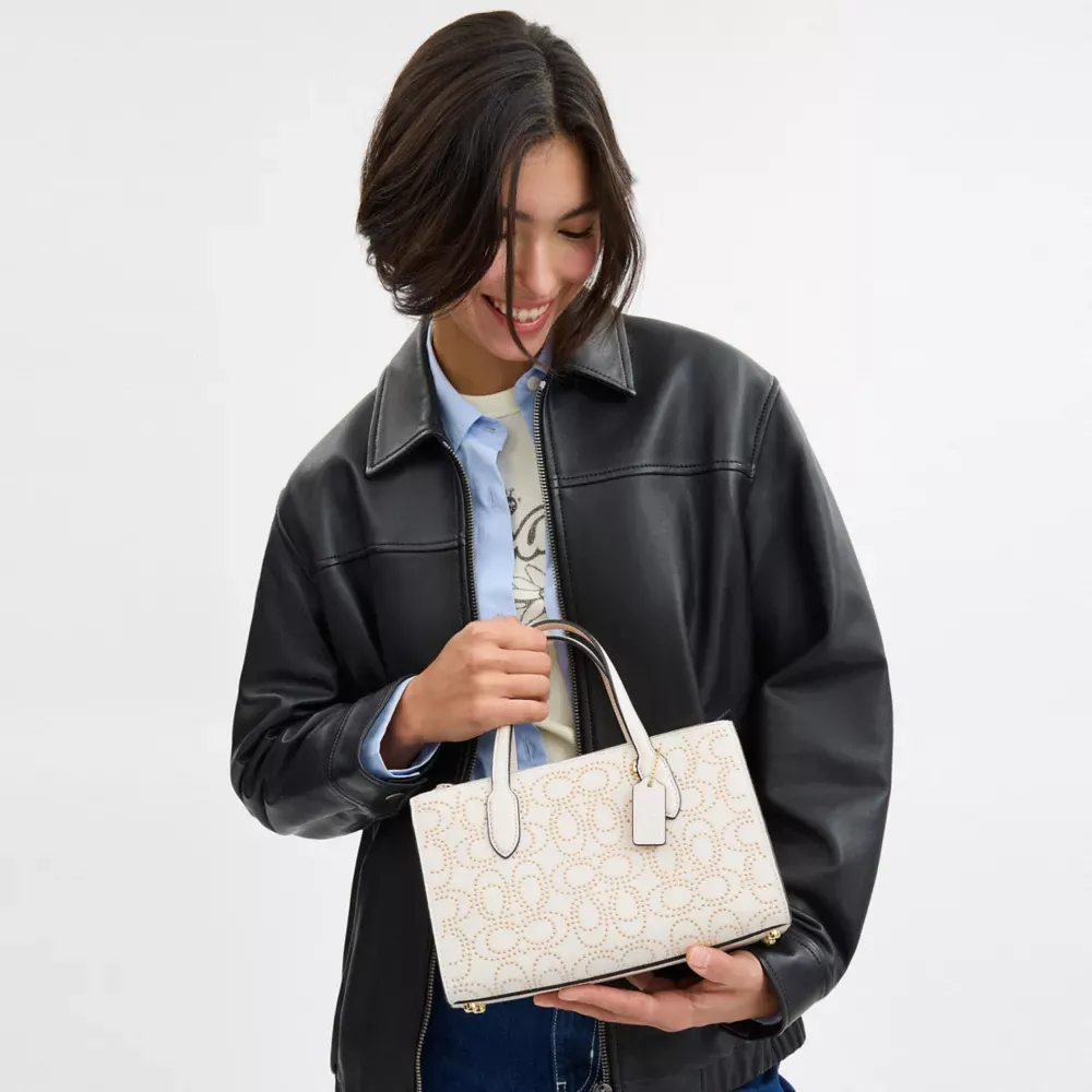 Nina Small Tote Bag With Signature Rivets