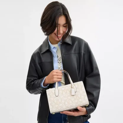Nina Small Tote Bag With Signature Rivets