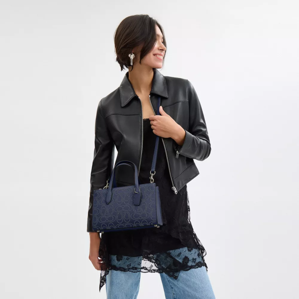 Nina Small Tote Bag With Signature Rivets