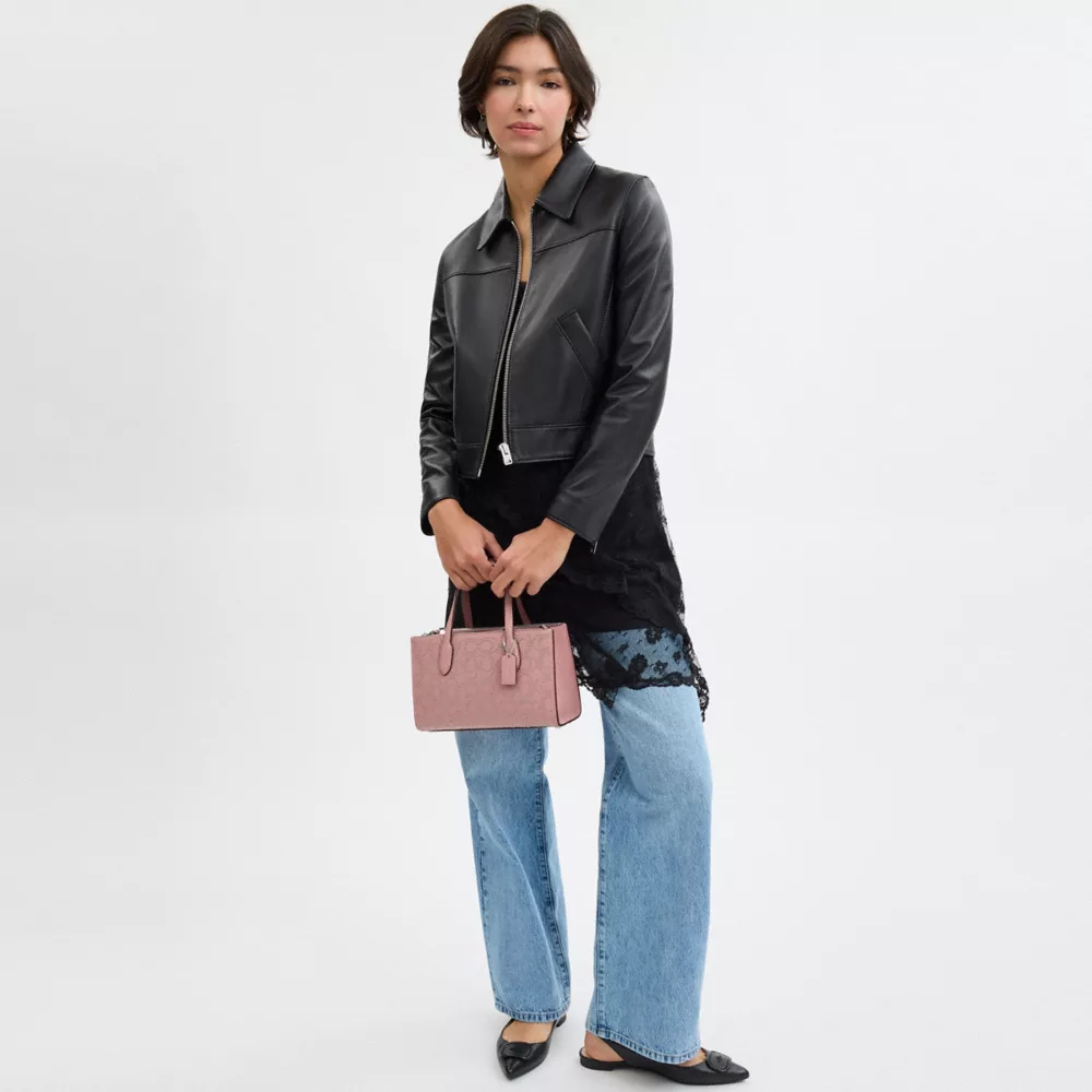 Nina Small Tote Bag With Signature Rivets