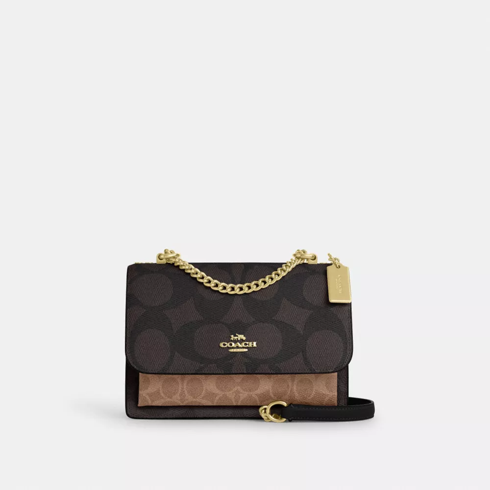 Klare Crossbody Bag In Blocked Signature Canvas