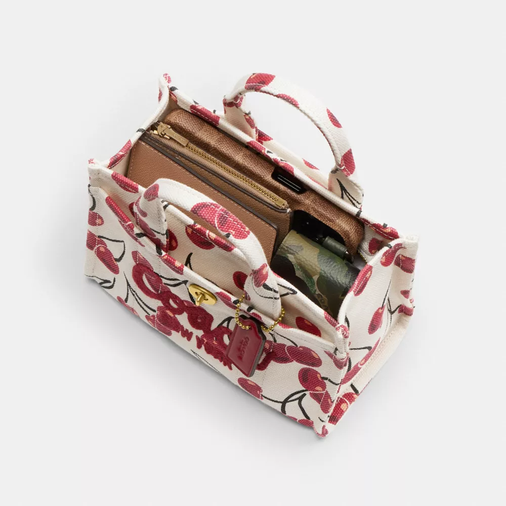 Cargo Tote Bag 20 With Cherry Print