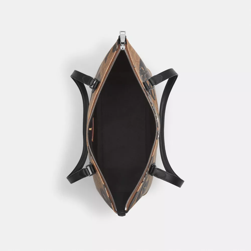 Gallery Tote Bag In Signature Canvas With Bow Print