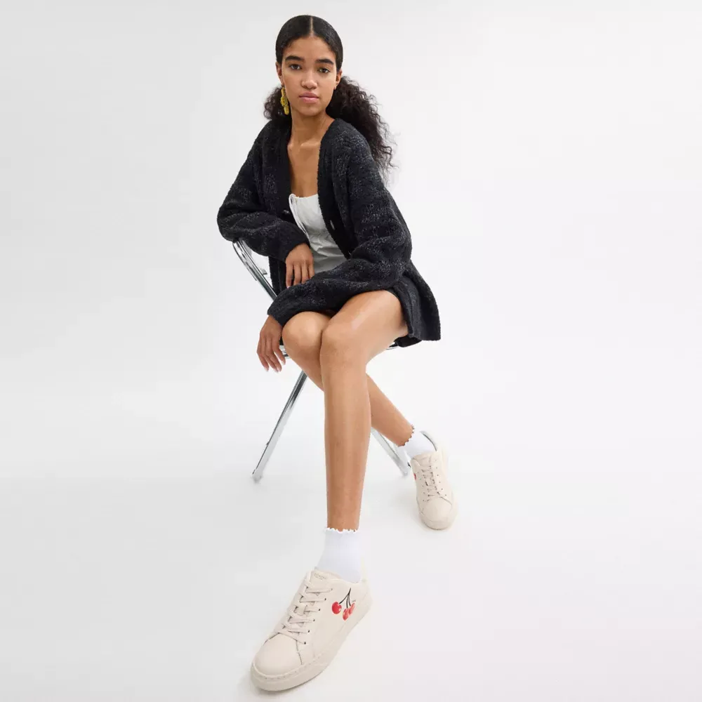 High Line Sneaker With Cherry Print