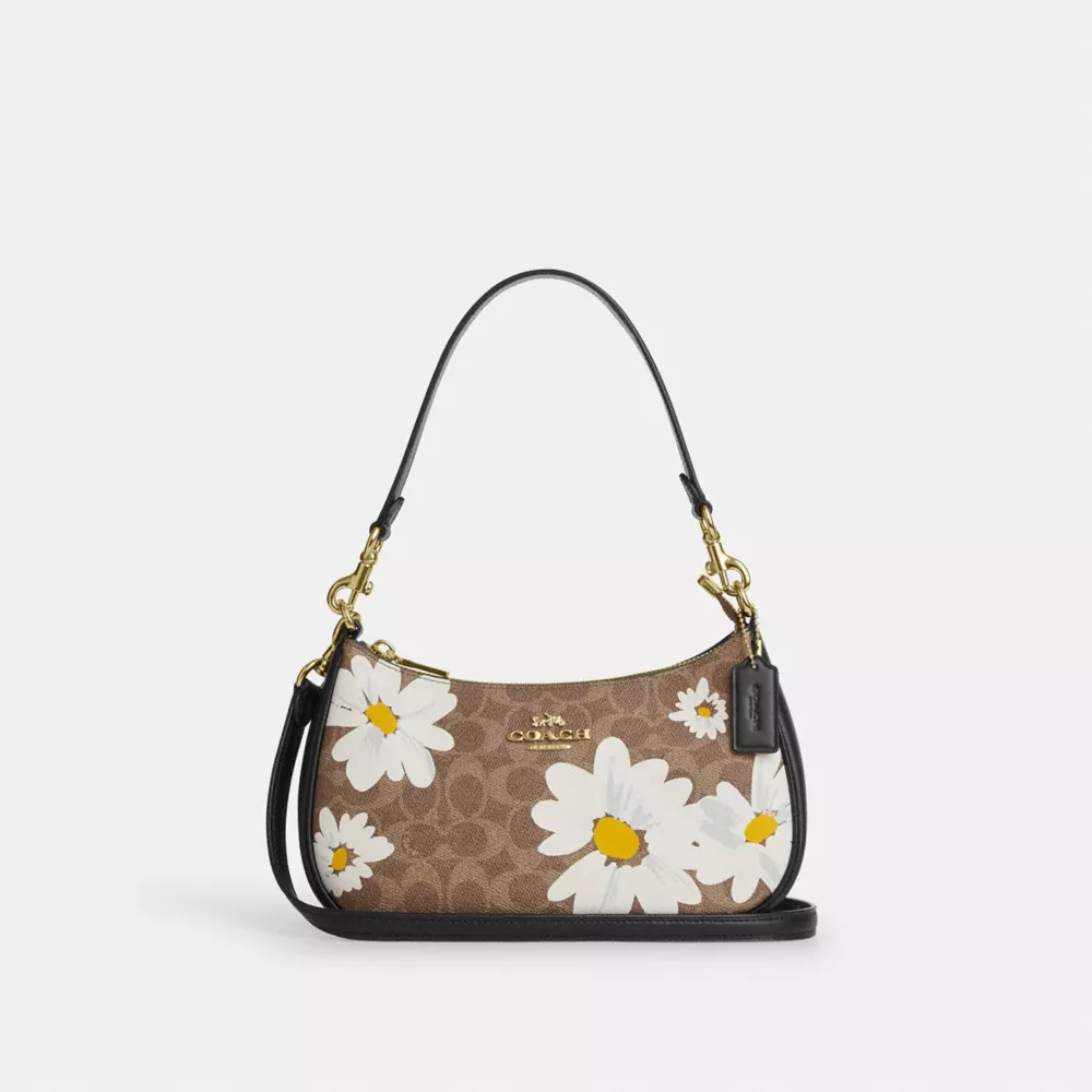  Teri Shoulder Bag In Signature Canvas With Floral Print