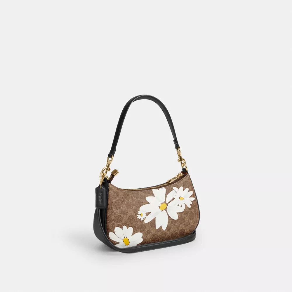  Teri Shoulder Bag In Signature Canvas With Floral Print
