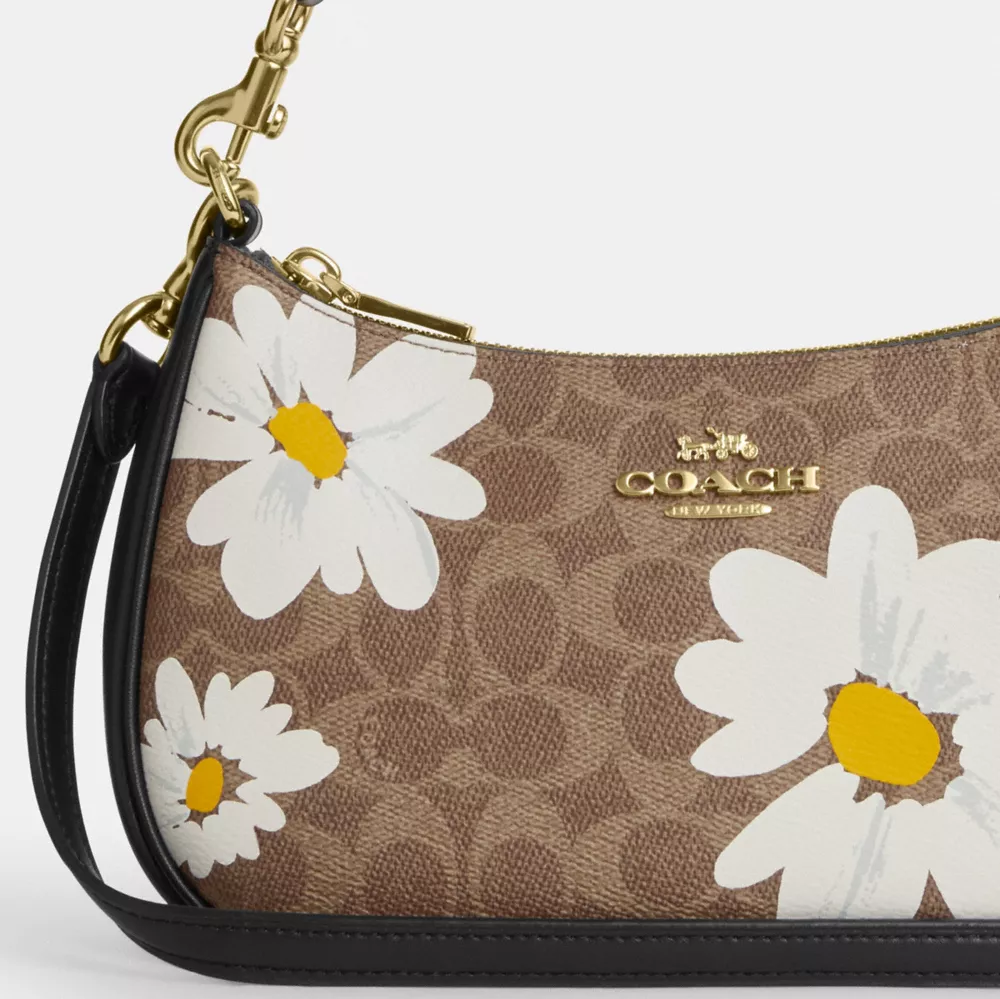  Teri Shoulder Bag In Signature Canvas With Floral Print
