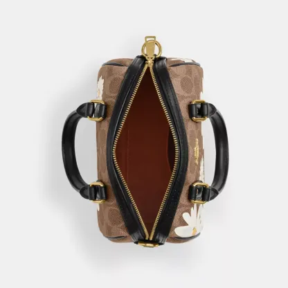 Mini Rowan Crossbody Bag In Signature Canvas With Floral Print