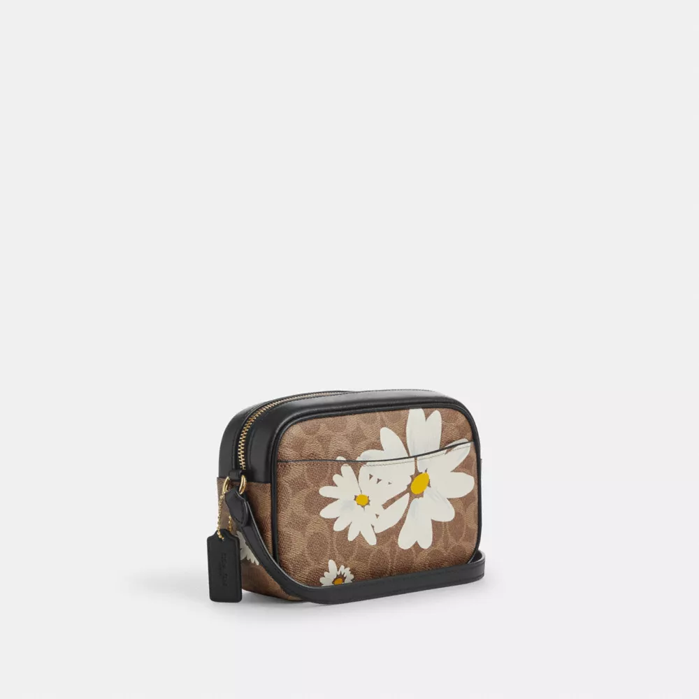 Mini Jamie Camera Bag In Signature Canvas With Floral Print