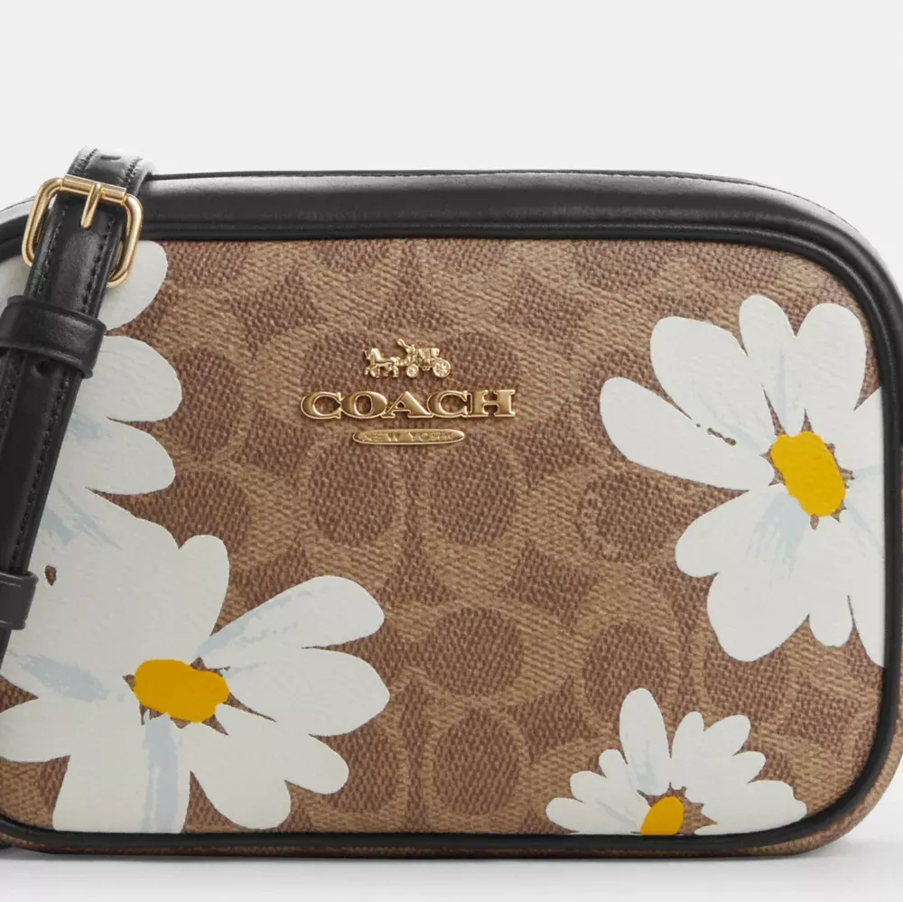 Mini Jamie Camera Bag In Signature Canvas With Floral Print