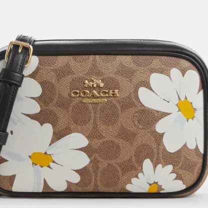Mini Jamie Camera Bag In Signature Canvas With Floral Print