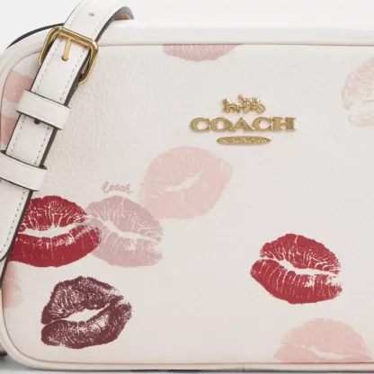 Jamie Camera Bag With Lips Print