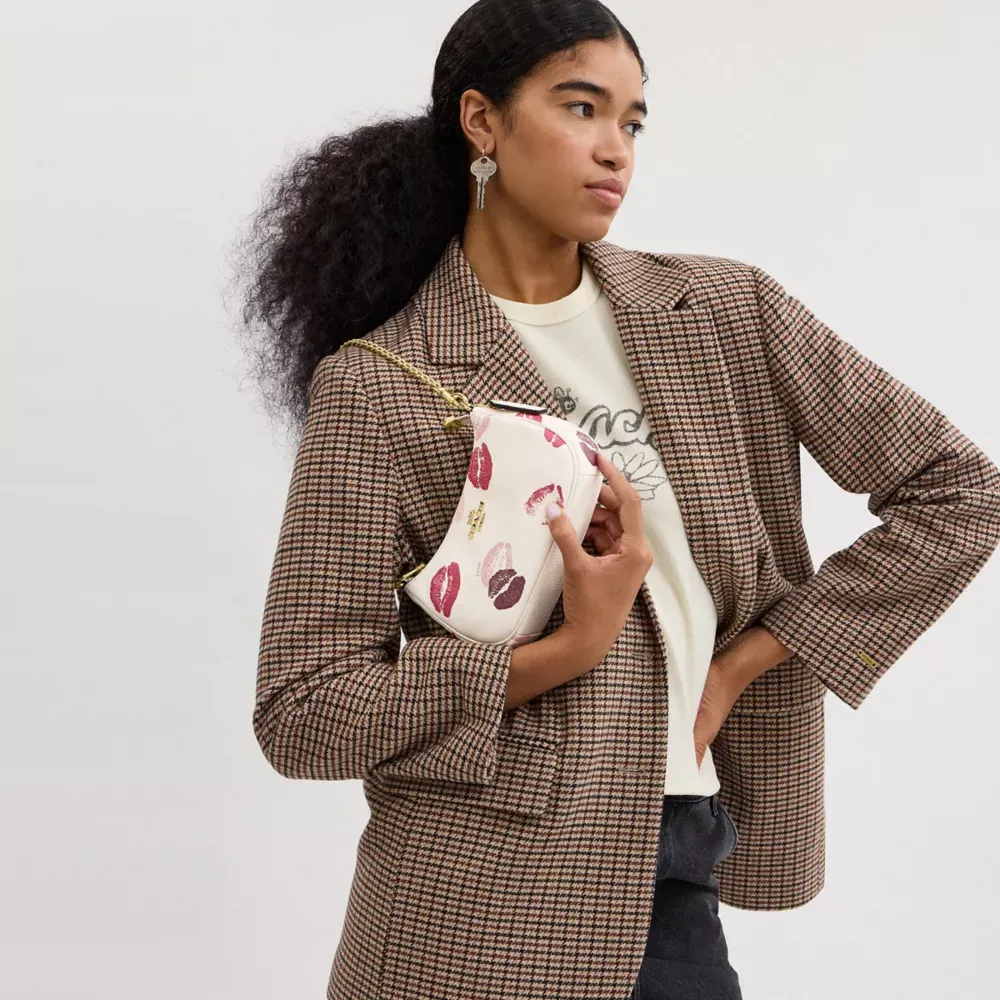Teri Mini Crossbody Bag With Lips Print