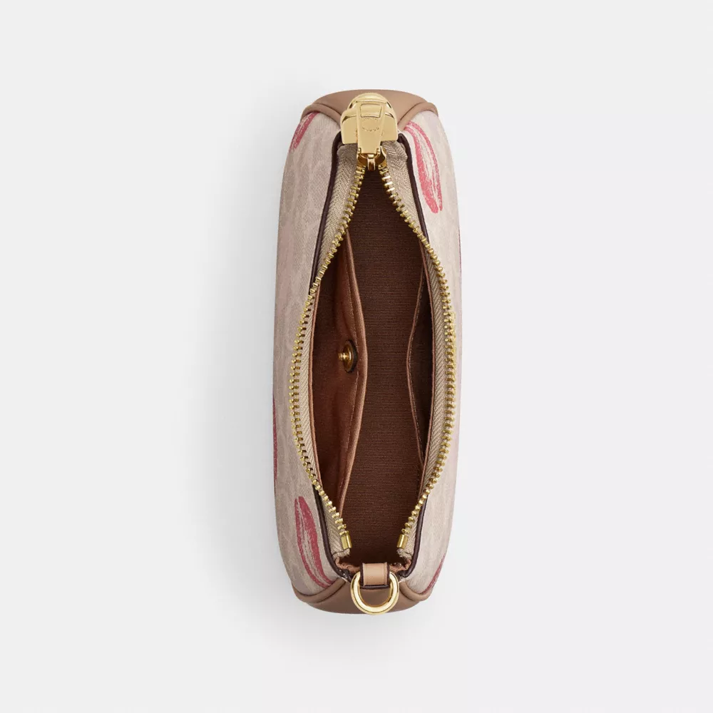 Teri Mini Crossbody Bag In Signature Canvas With Lips Print