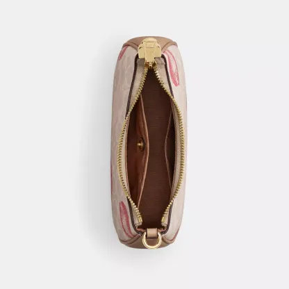 Teri Mini Crossbody Bag In Signature Canvas With Lips Print