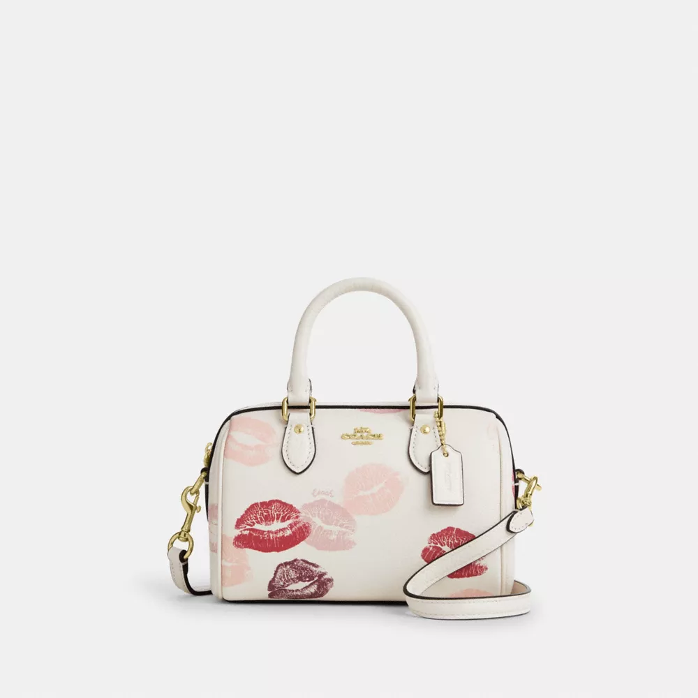 Mini Rowan Crossbody Bag With Lips Print