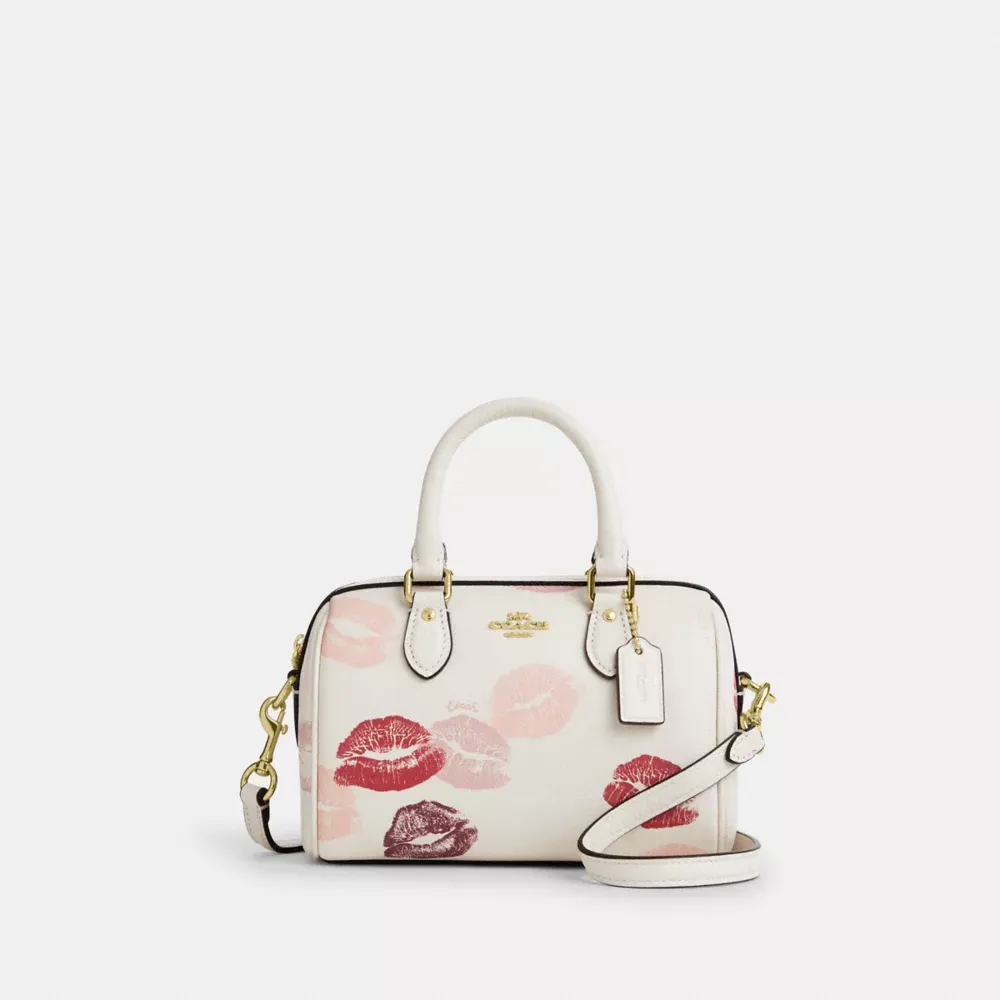 Mini Rowan Crossbody Bag With Lips Print