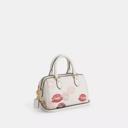 Mini Rowan Crossbody Bag With Lips Print