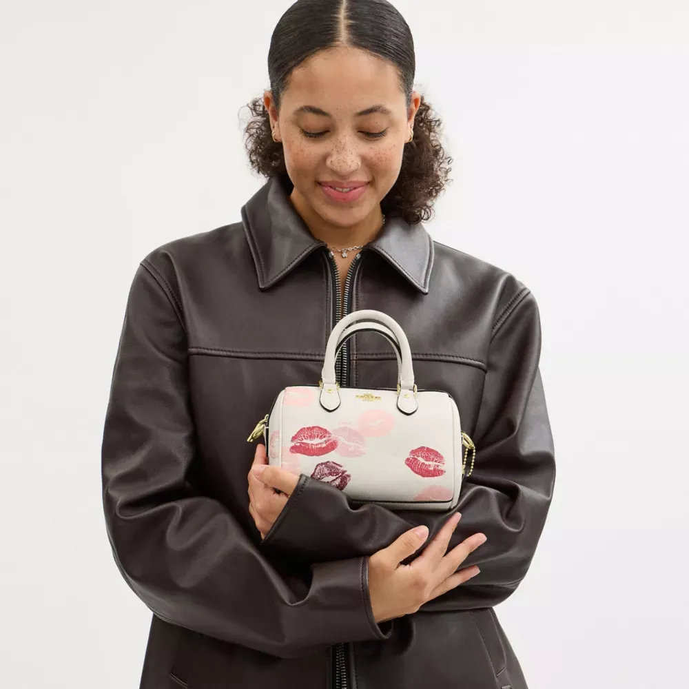 Mini Rowan Crossbody Bag With Lips Print