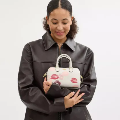Mini Rowan Crossbody Bag With Lips Print