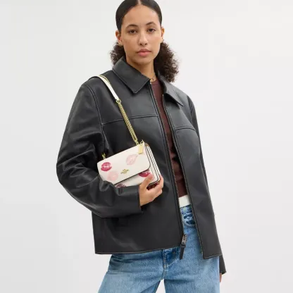 Mini Klare Crossbody With Lips Print