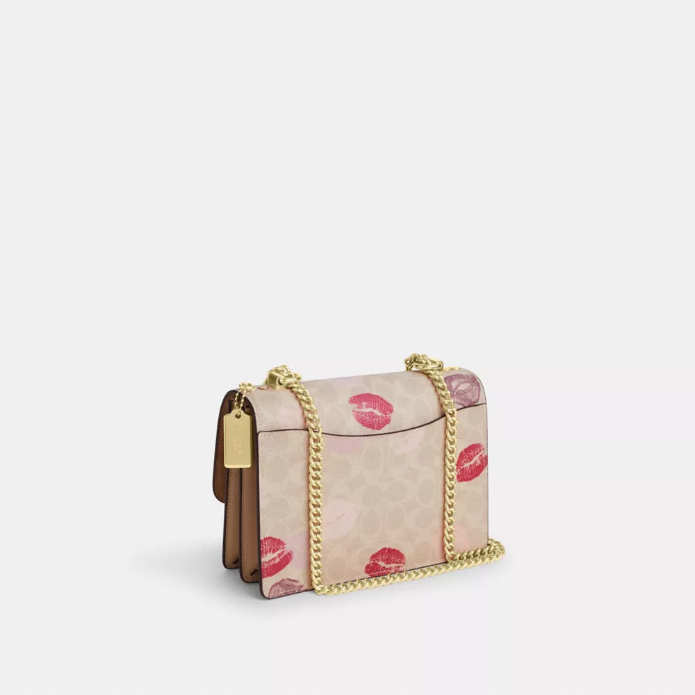Klare Crossbody Bag In Signature Canvas With Lips Print