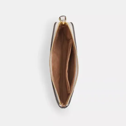 Corner Zip Wristlet With Lips Print