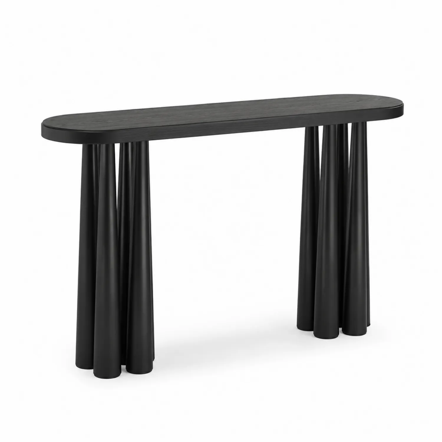 Konsolentisch aus MDF und Stahl Schwarz 120 cm