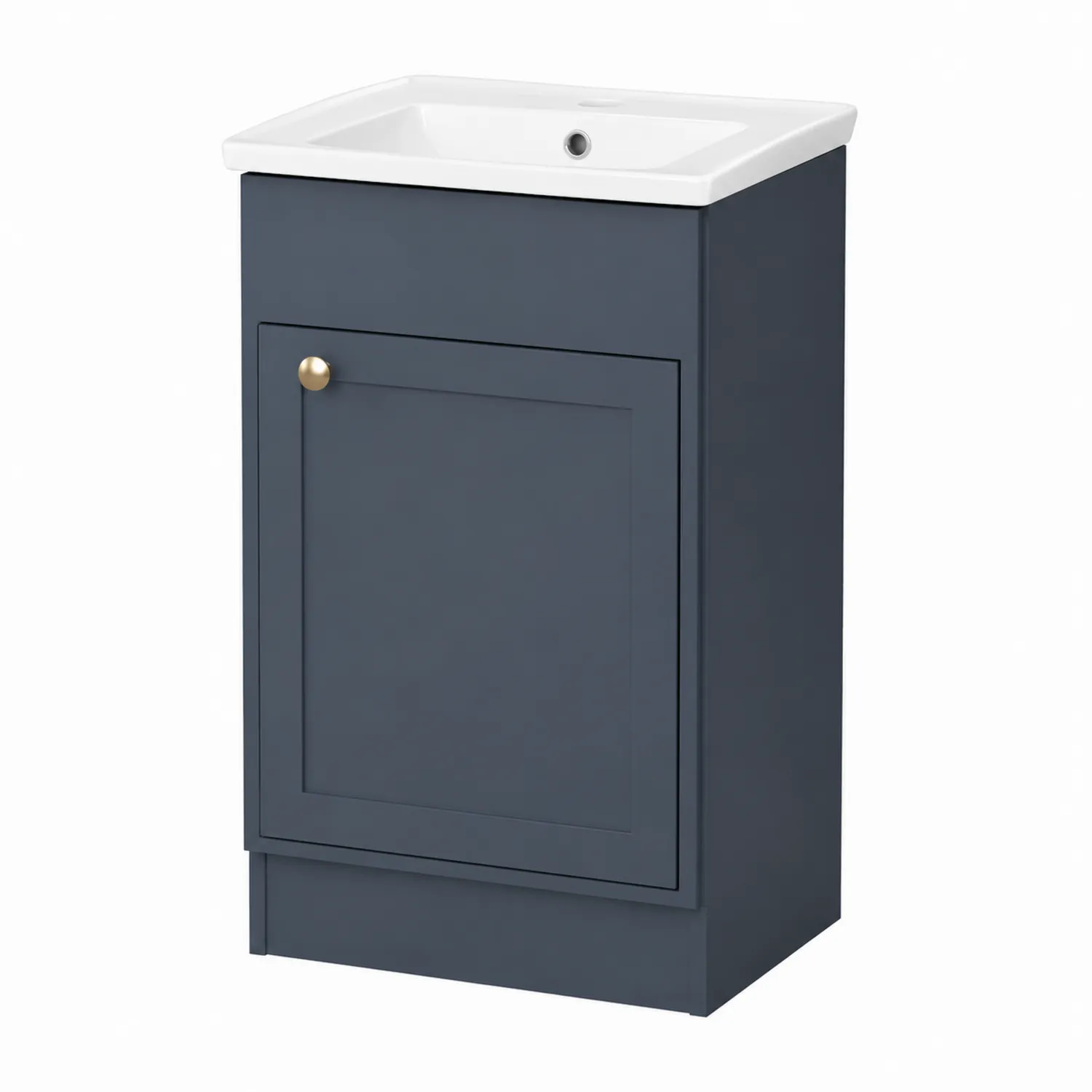Waschtisch MDF Dunkelblau mit Keramikbecken