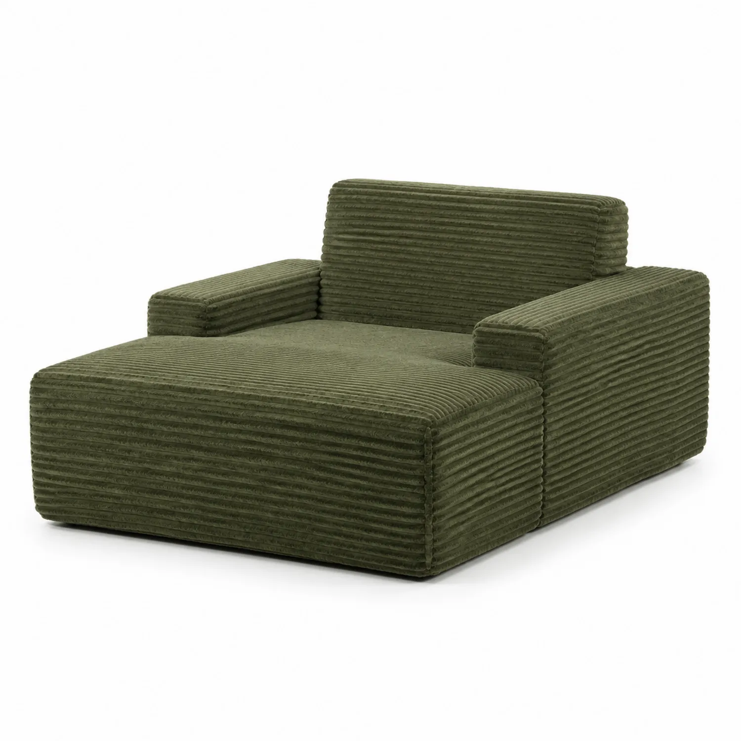 Kordsofa in Olivgrün, 110cm x 90cm x 75cm