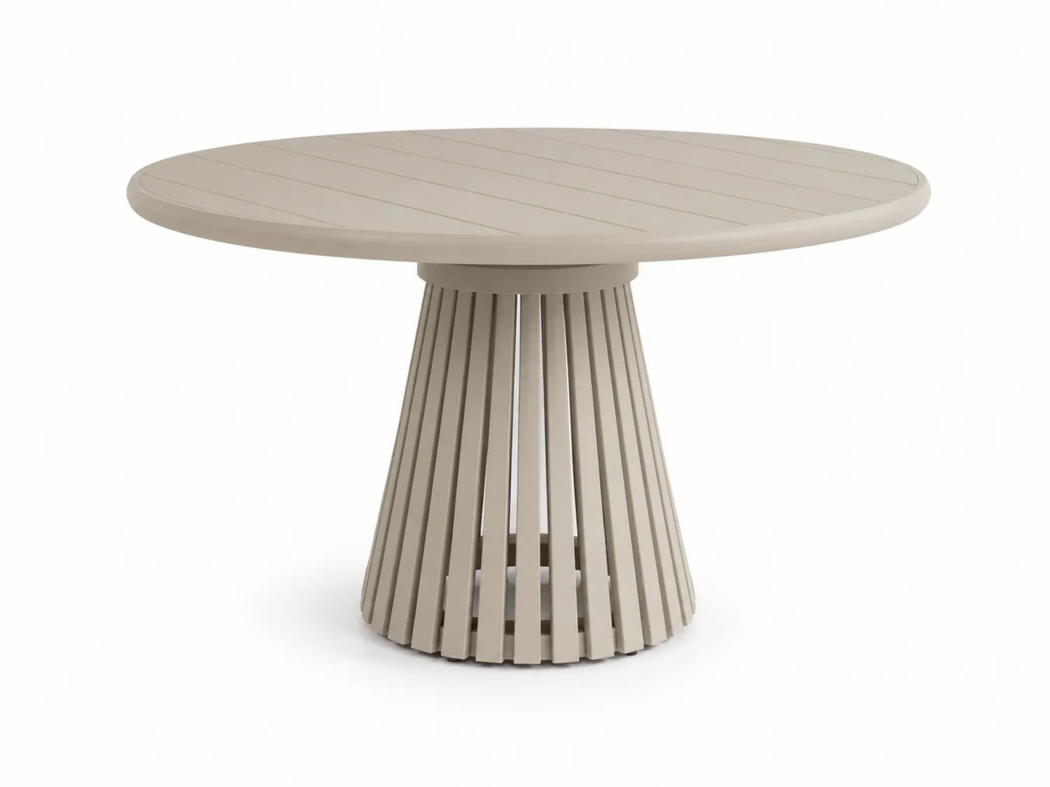 Runder Tisch aus Kunststoff 120 cm Beige