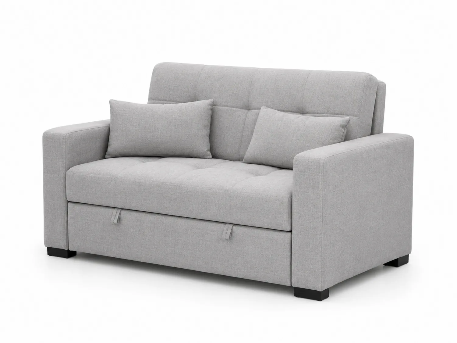 2-Sitzer Stoff Schlafsofa Hellgrau