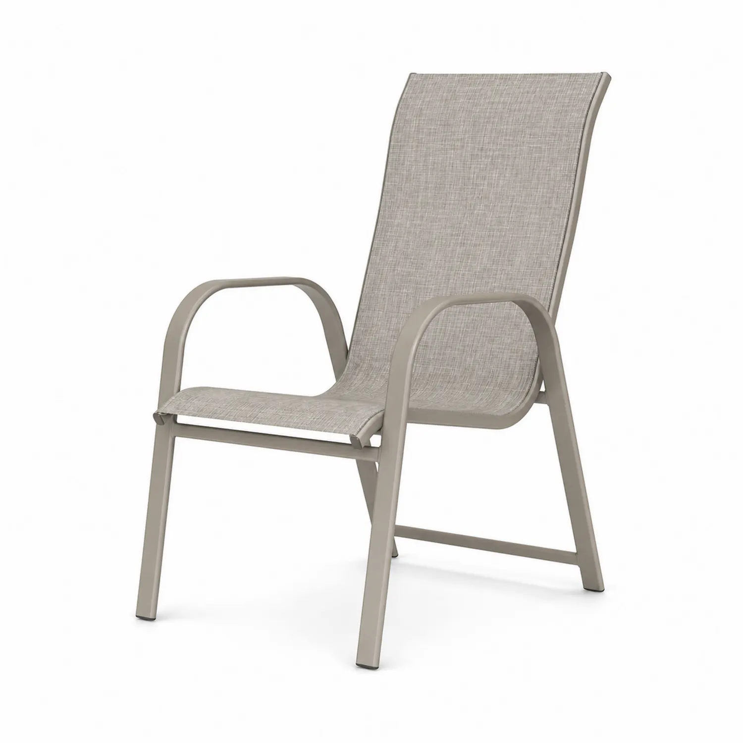 Outdoor-Clubstuhl Aluminium Textilene Beige
