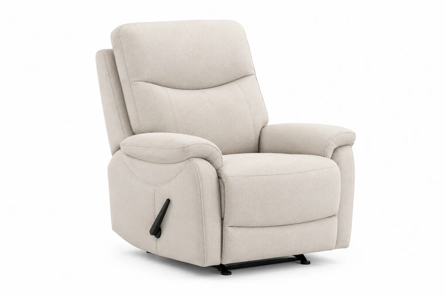 Relaxsessel Stoff Metall Beige 105x85x90cm