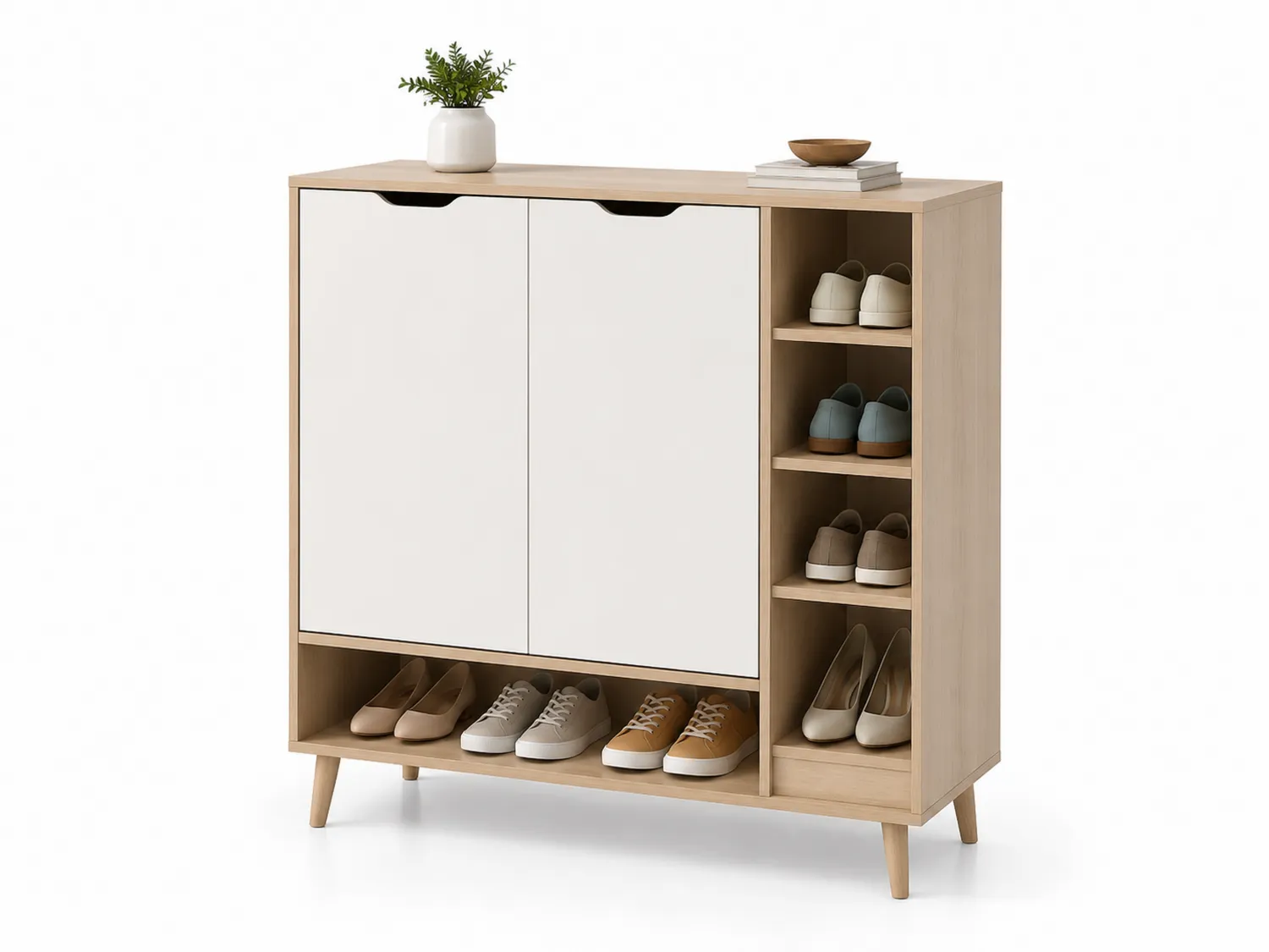 Schuhschrank Holz Weiß