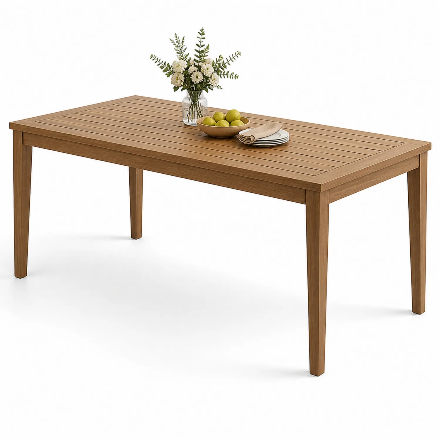 Holz-Garten-Esstisch Rechteckig 180x90x75 cm Braun