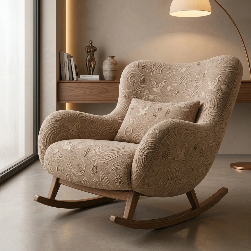 Sillon Mecedora Artistico Beige