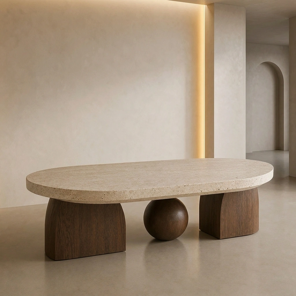 Mesa de Centro Escultural Nogal