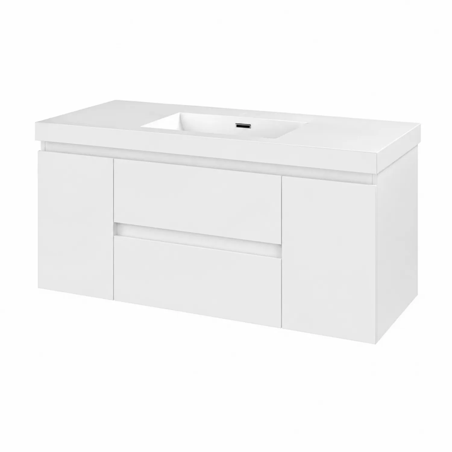 Biała szafka łazienkowa pod umywalkę MDF 120 cm