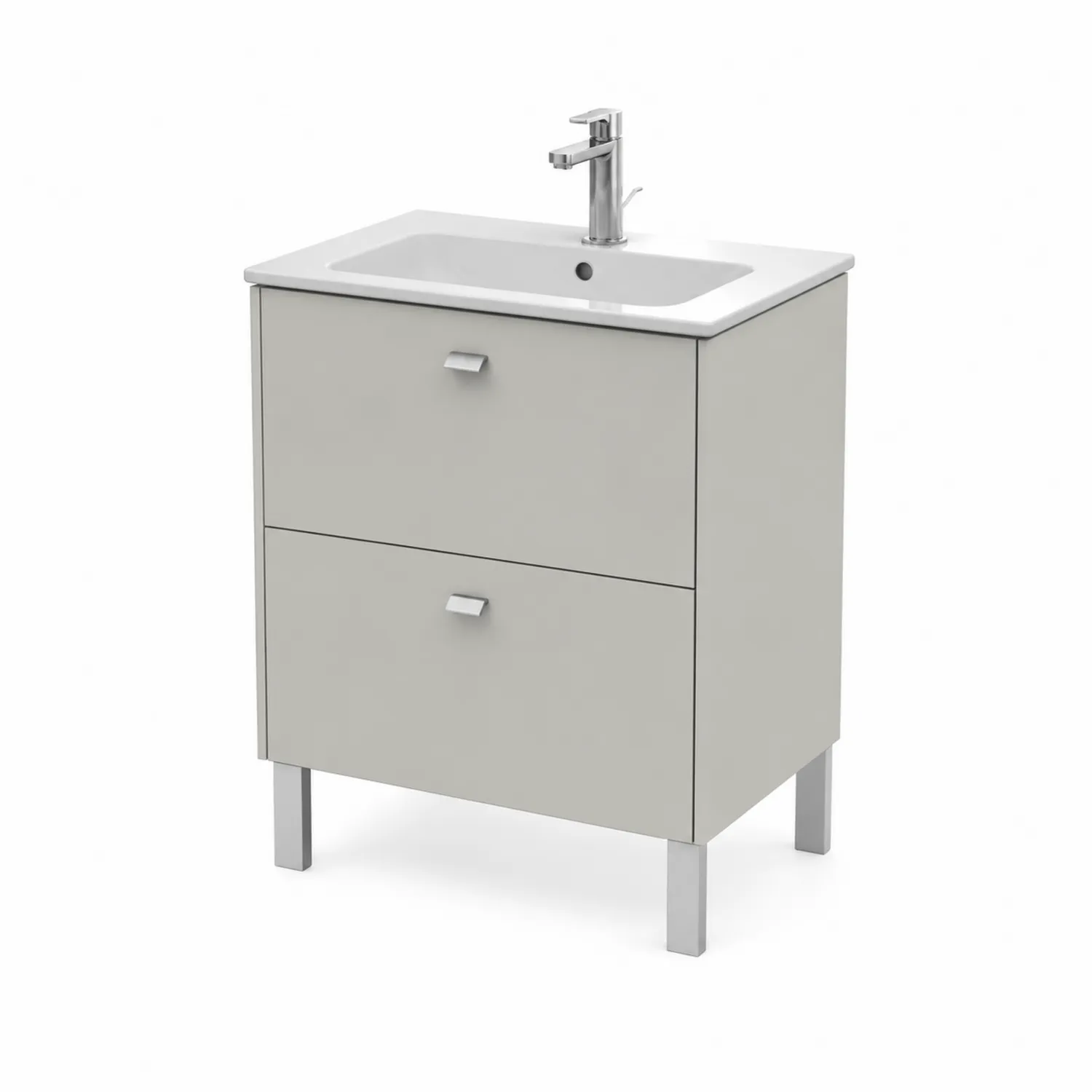 Szafka pod umywalkę z szufladami MDF 80x60x45 cm Szara