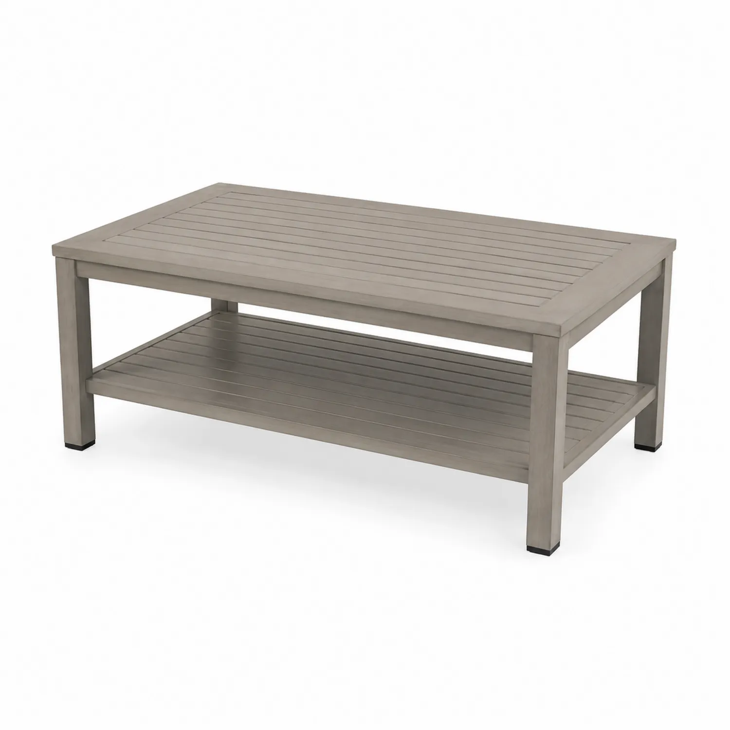Stół kawowy ogrodowy aluminiowy prostokątny 120 cm szary